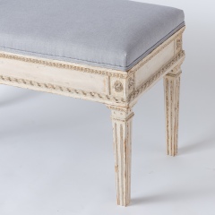 7-8119-Gustavian-Style-Bench-With-Contrasting-Grey-Fabric-4