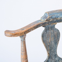 7-8171-Swedish-Rococo-Period-Hornstol-or-Corner-Chair-in-Original-Blue-Paint-C-1770-11