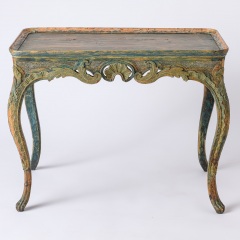 7-8191-Norwegian-Rococo-Tea-table-with-exsquisite-carvings-in-green-blue-C1760-10