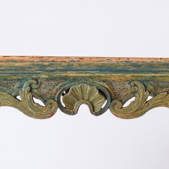 7-8191-Norwegian-Rococo-Tea-table-with-exsquisite-carvings-in-green-blue-C1760-11