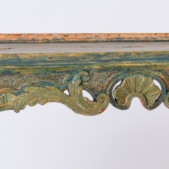 7-8191-Norwegian-Rococo-Tea-table-with-exsquisite-carvings-in-green-blue-C1760-12