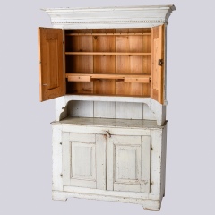 7-8193_A-Swedish-Gustavian-Period-Country-Cabinet-in-White-C.-1810-20