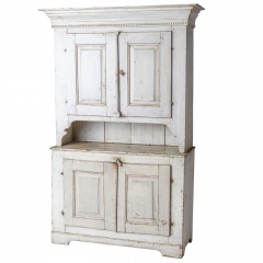 7-8193_A-Swedish-Gustavian-Period-Country-Cabinet-in-White-C.-1810