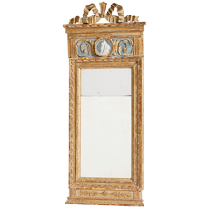 Swedish Antiques Gustavian bow mirror