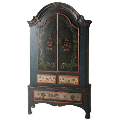An Antique Swedish Cupboard from Jamtland Dated and Signed 1798