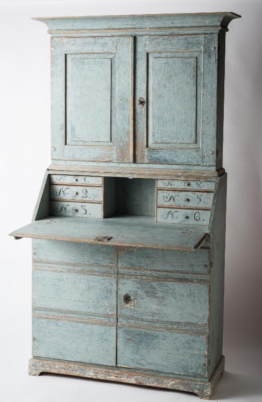 blue wedding swedish antique cupboard 