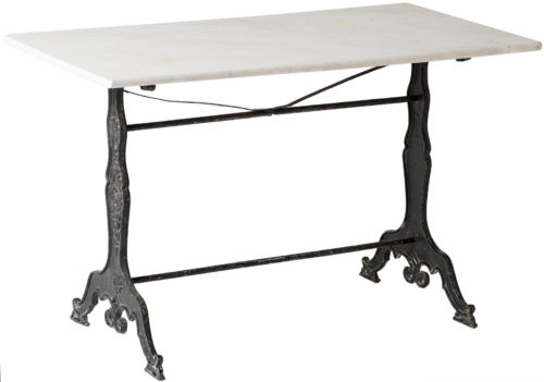 A French Marble Topped Bistro Table With Art Nouveau Base Circa 1920