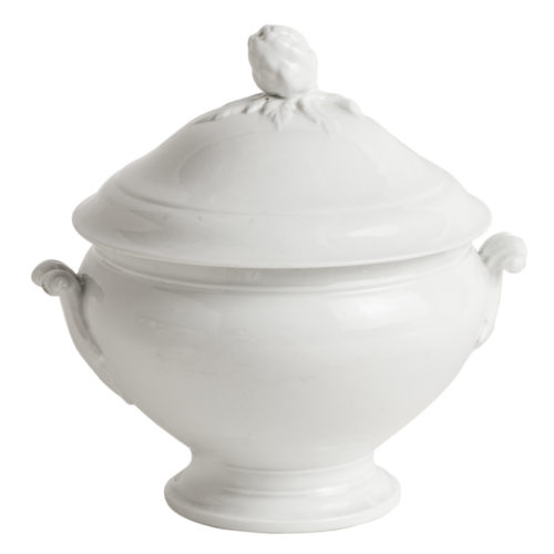 A French White Ironstone Covered Soup Tureen Circa 1900