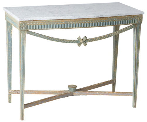 A Swedish Gustavian Period Console Table With Marble Top Circa 1790