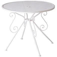 A Small French White Painted Garden Table Circa 1950