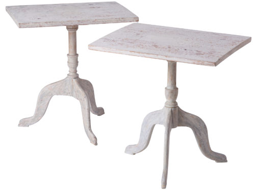 A Pair of Swedish Candle Stand Tables, Circa 1820