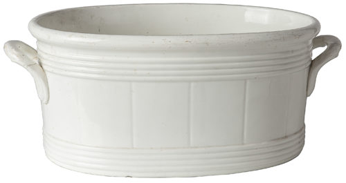 A White Ironstone Footub from Holland, Circa 1900