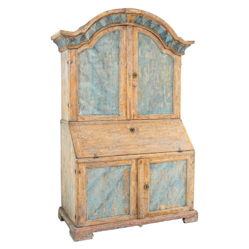 A Rococo Period Secretary from Varmland in Original Paint C. 1760
