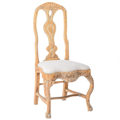 A Swedish Rococo Period Chair from Lindome, Sweden, C 1760