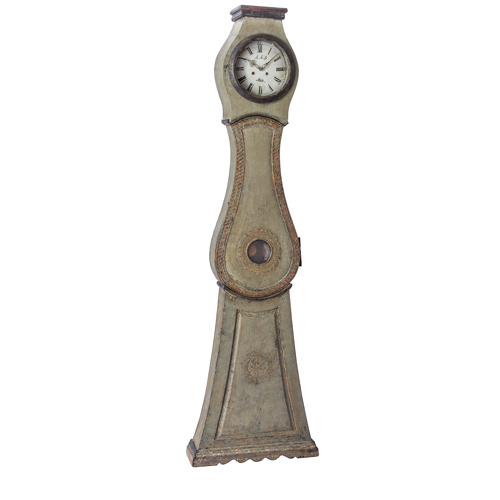 green Mora Clock Swedish antique