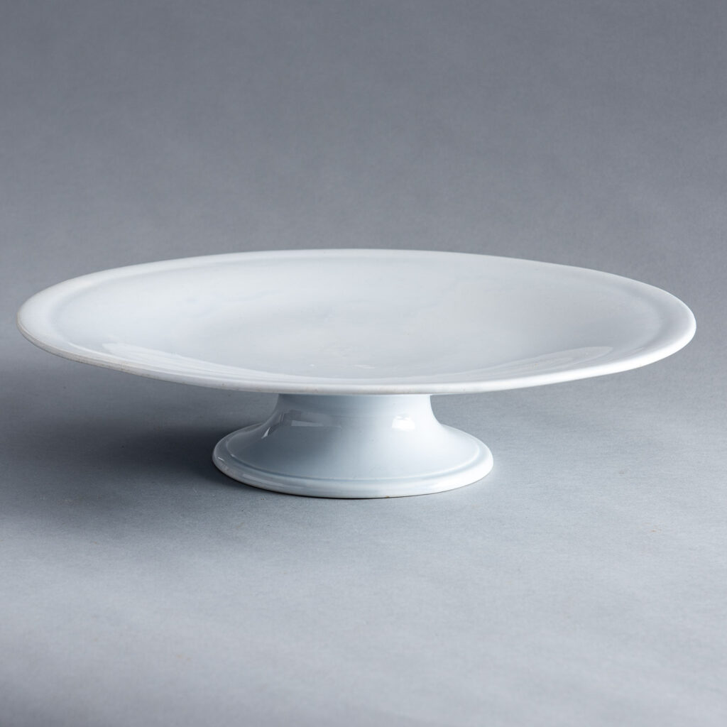 White Ironstone Cake Stand, Boch Freres, France