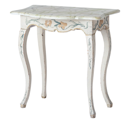 Rococo Faux Marble Green Table
